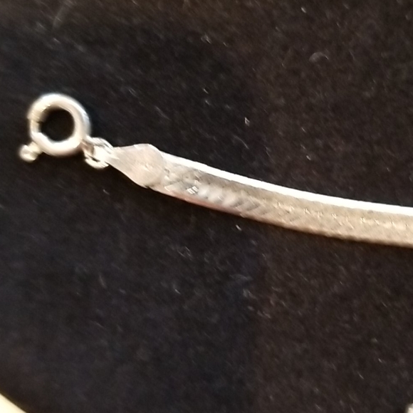 Sterling silver herringbone 24 inches chain - Picture 2 of 5